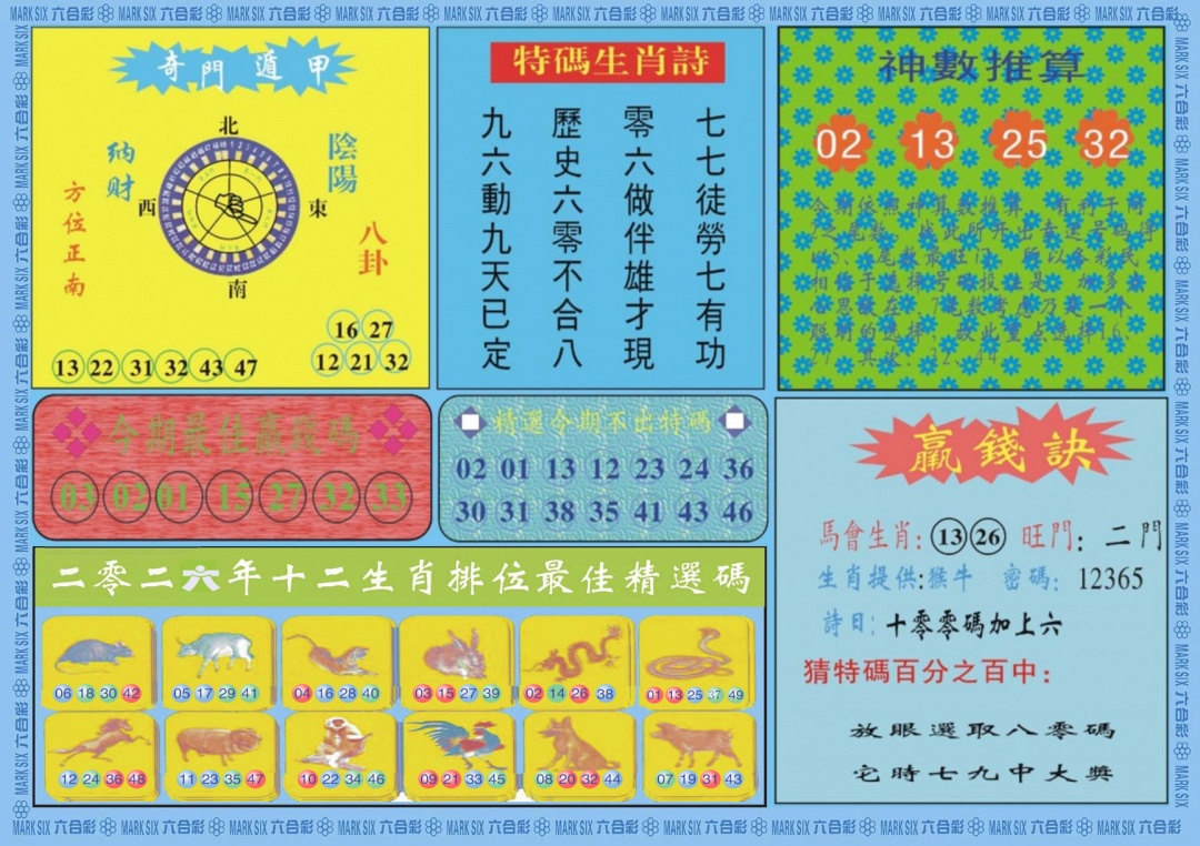 012期黄大仙灵码B[图]