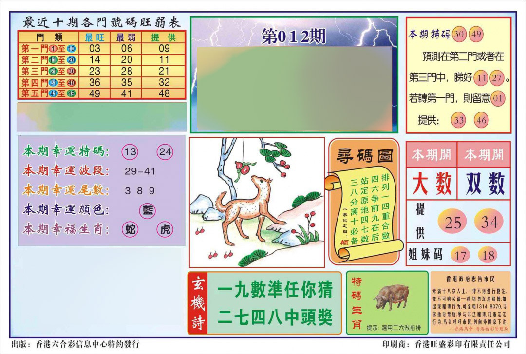 012期香港逢赌必羸(新图)[图]
