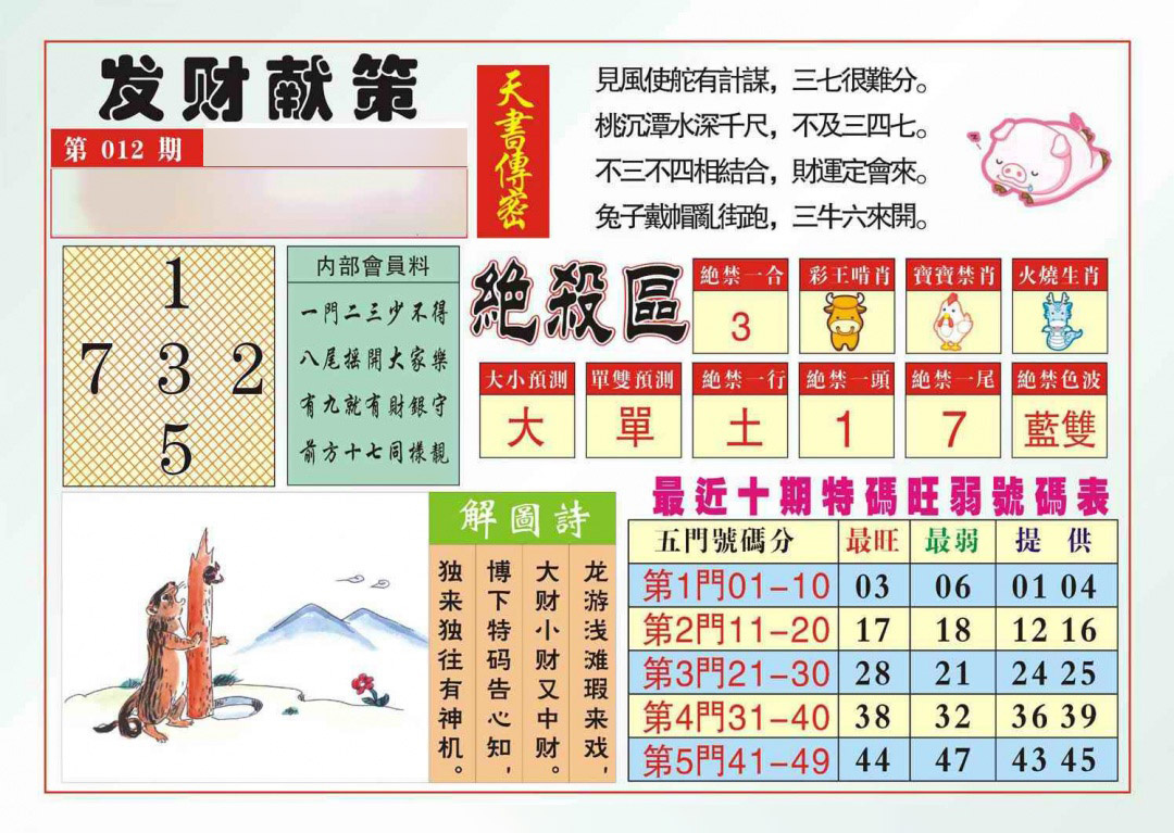 012期发财献策[图]