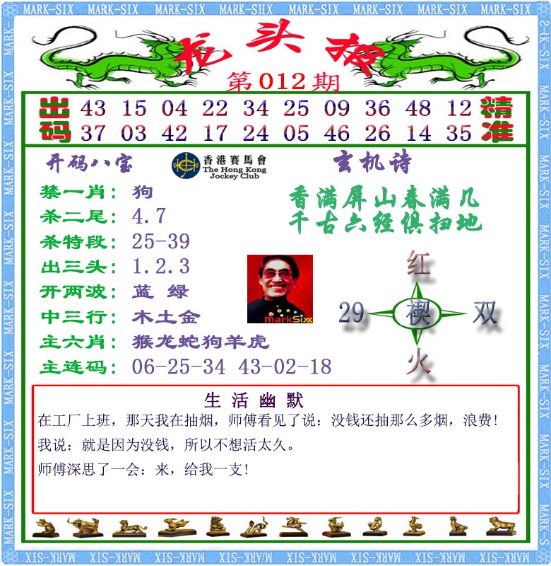012期马经龙头报（荐）[图]