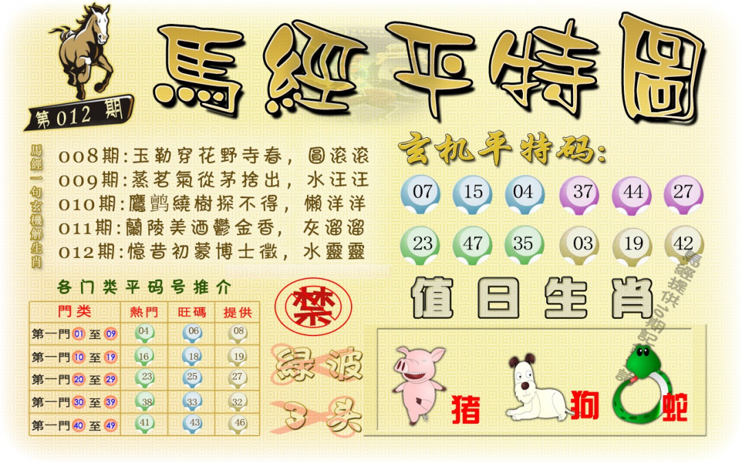 012期马经平特图（荐）[图]