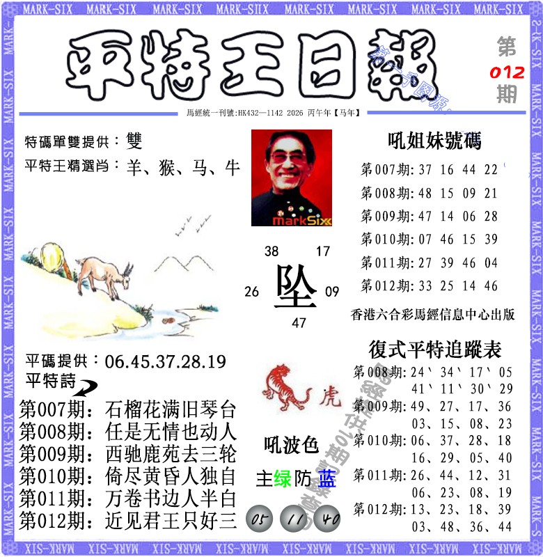 012期平特王日报（荐）[图]