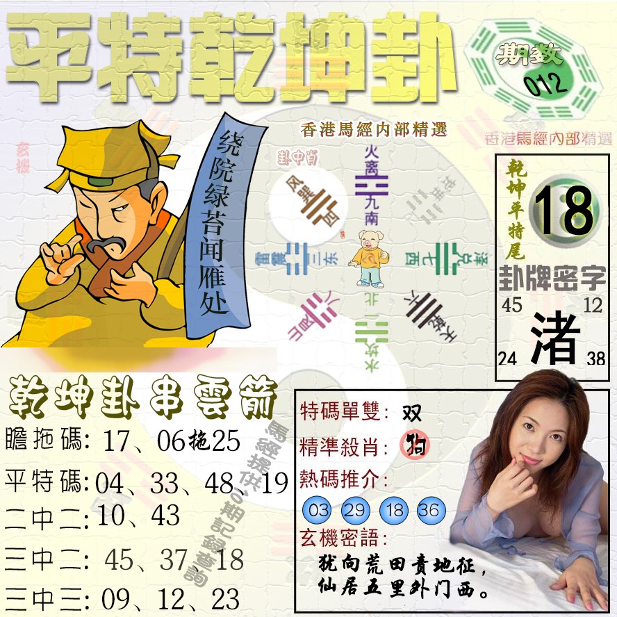 012期平特乾坤卦（荐）[图]