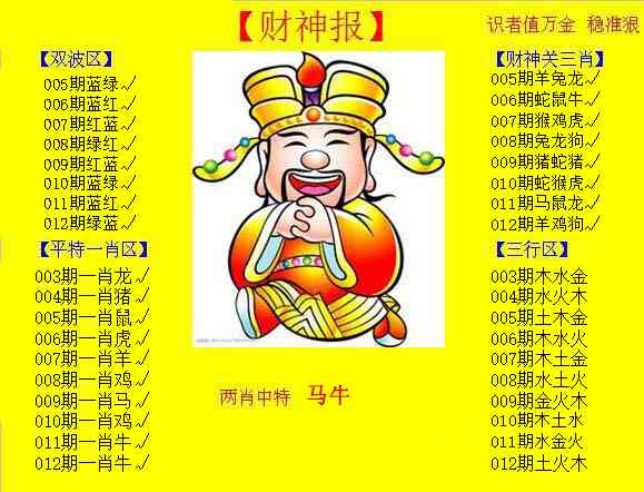 012期黄色财神报[图]